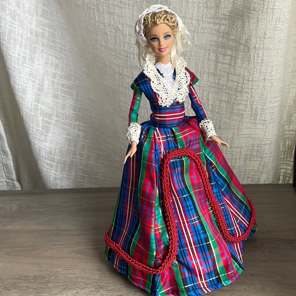 1800s Victorian Historically Dressed Barbie Doll Hand Sewn Collector 19th c.